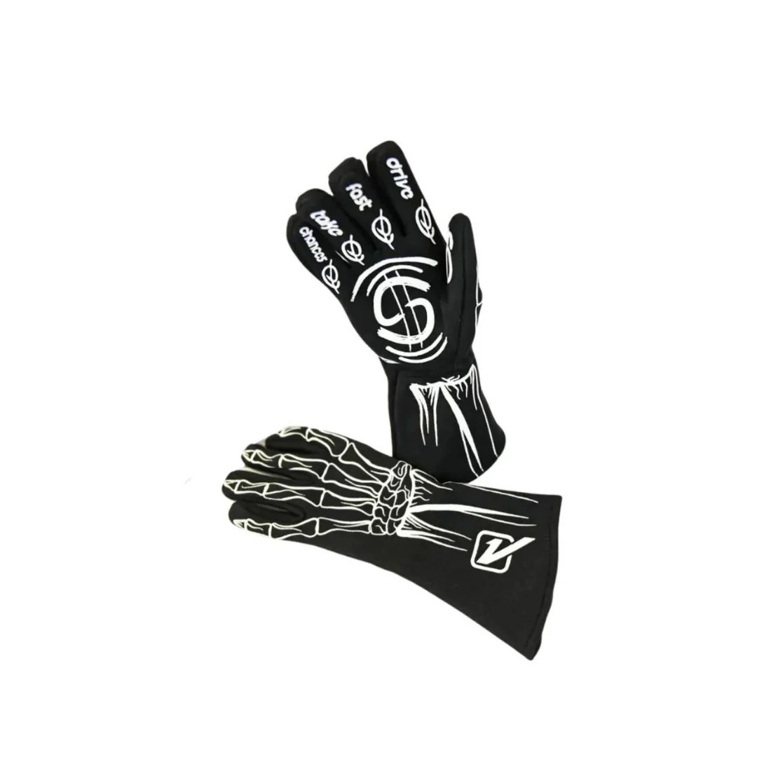 2-Layer SFI 5 YOUTH Racing Gloves - Bones - Image 3
