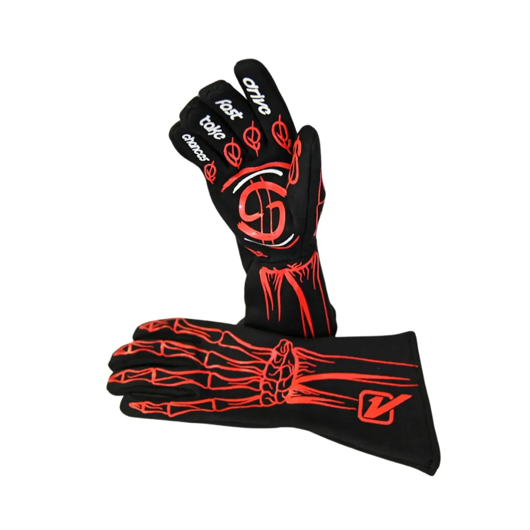 2-Layer SFI 5 YOUTH Racing Gloves - Bones - Image 5