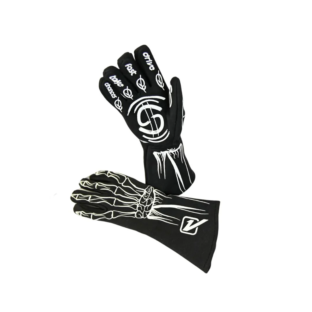 2-Layer SFI 5 YOUTH Racing Gloves - Bones - Image 6