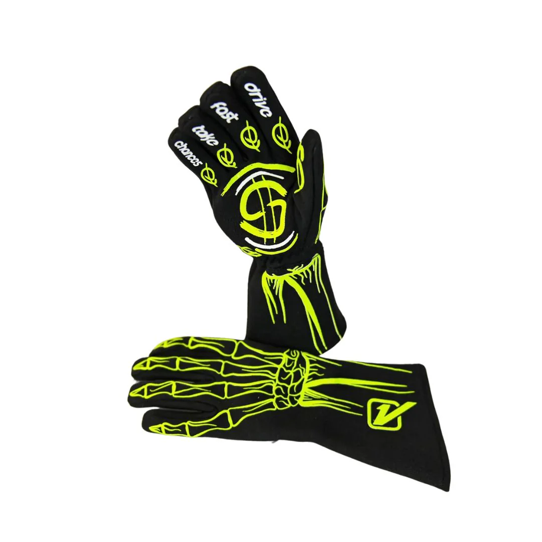 2-Layer SFI 5 YOUTH Racing Gloves - Bones - Image 7