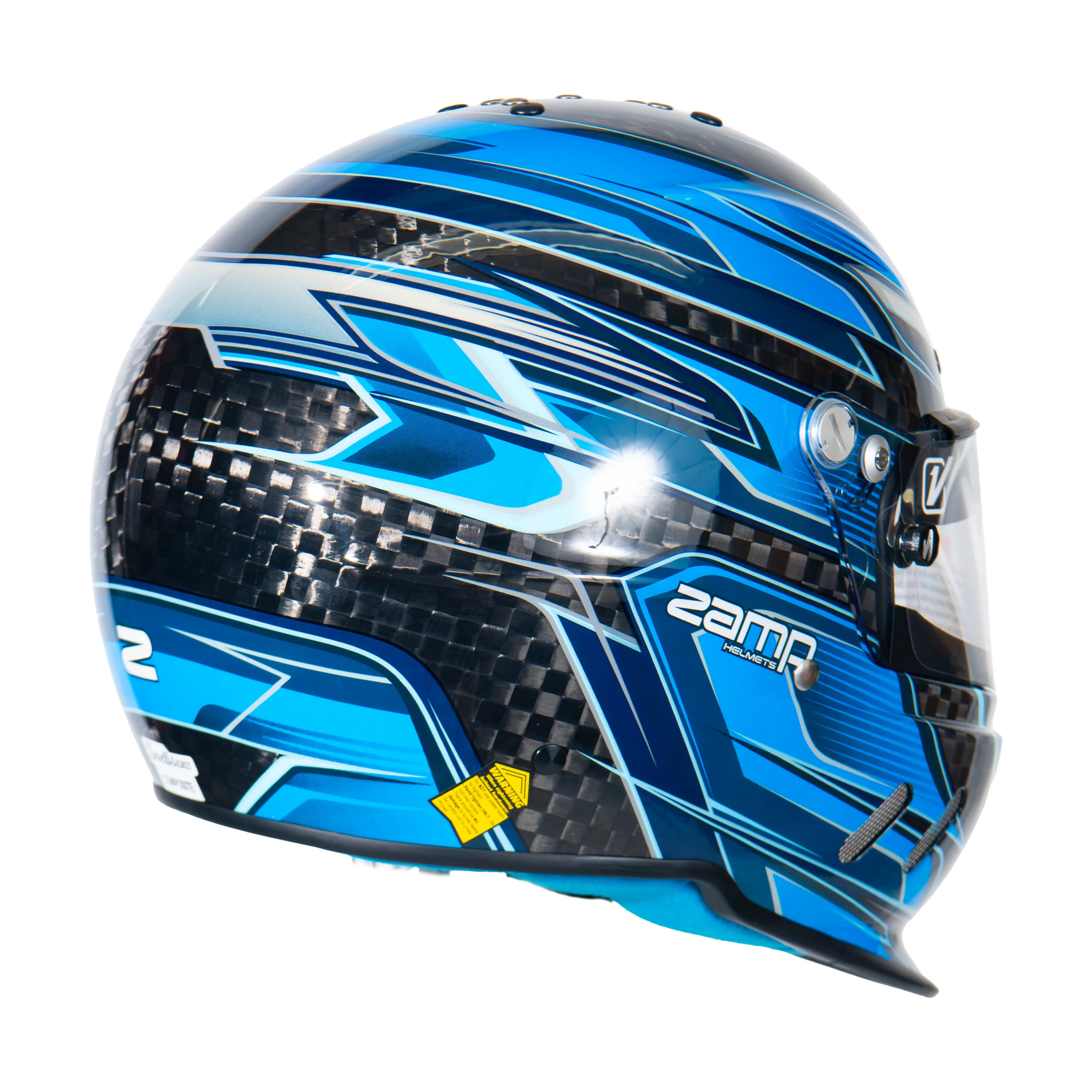RZ-67 Pro Series-Carbon Fiber-Blue Graphic Helmet - Image 4