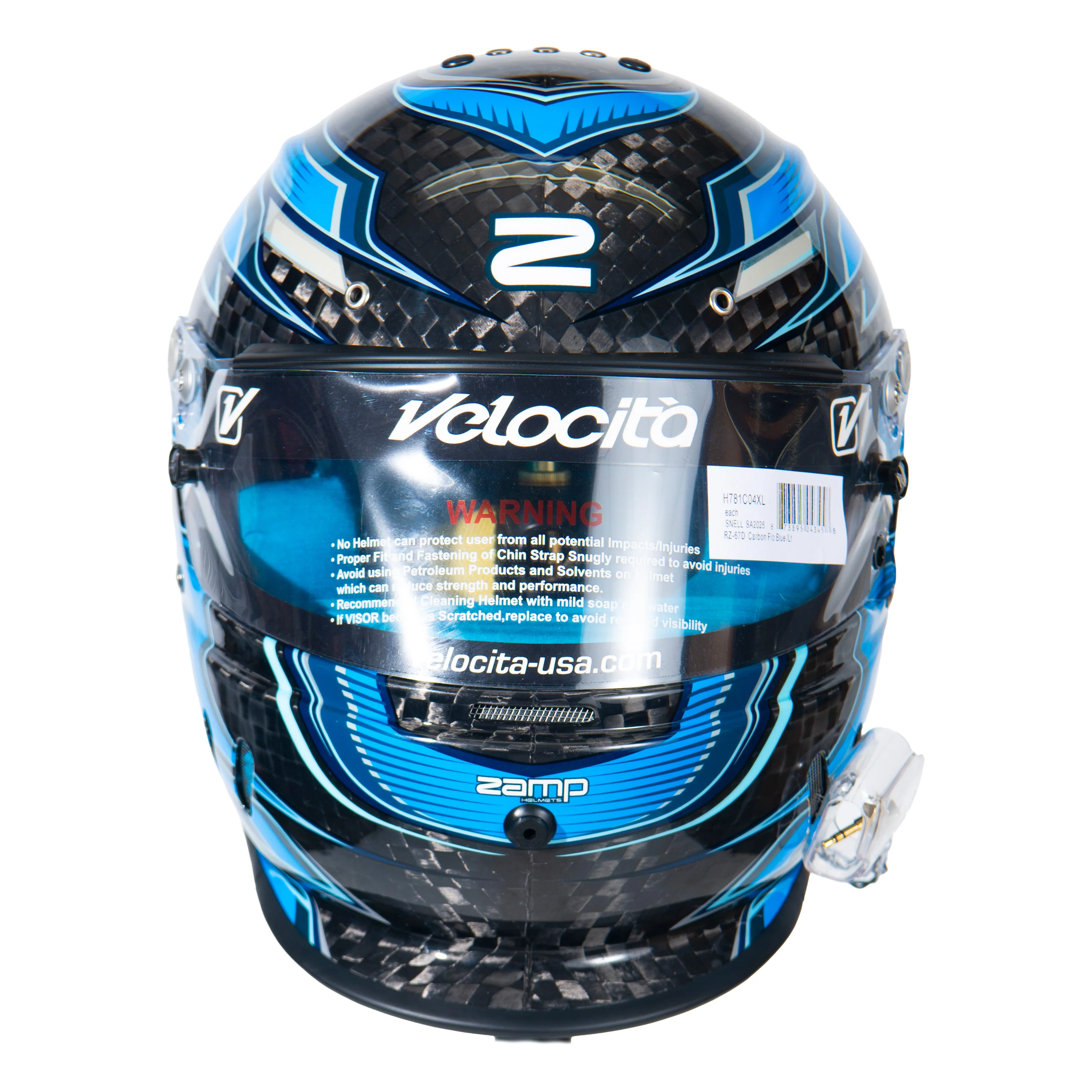 RZ-67 Pro Series-Carbon Fiber-Blue Graphic Helmet - Image 7