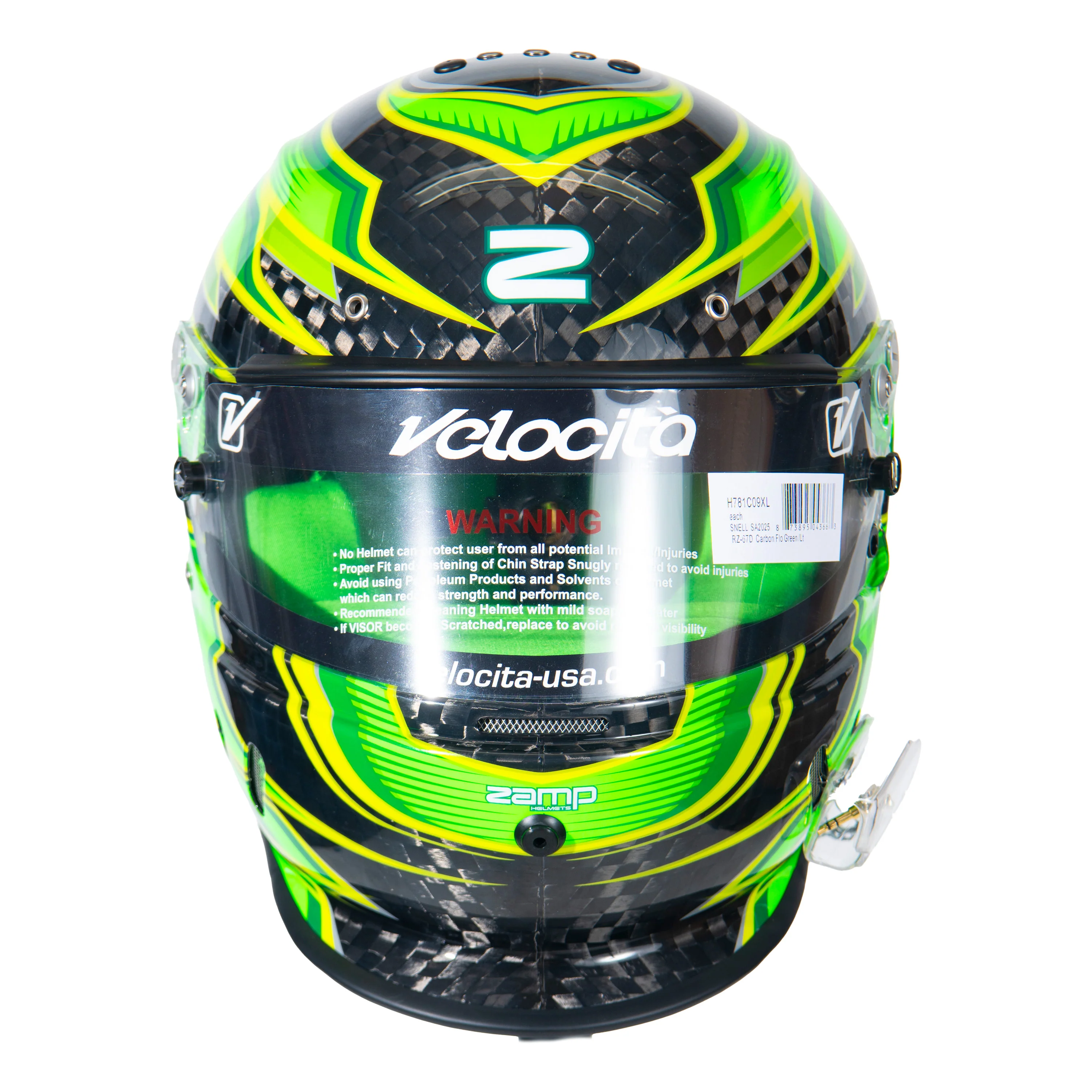 RZ-67 Pro Series-Carbon Fiber-Green Graphic Helmet - Image 7