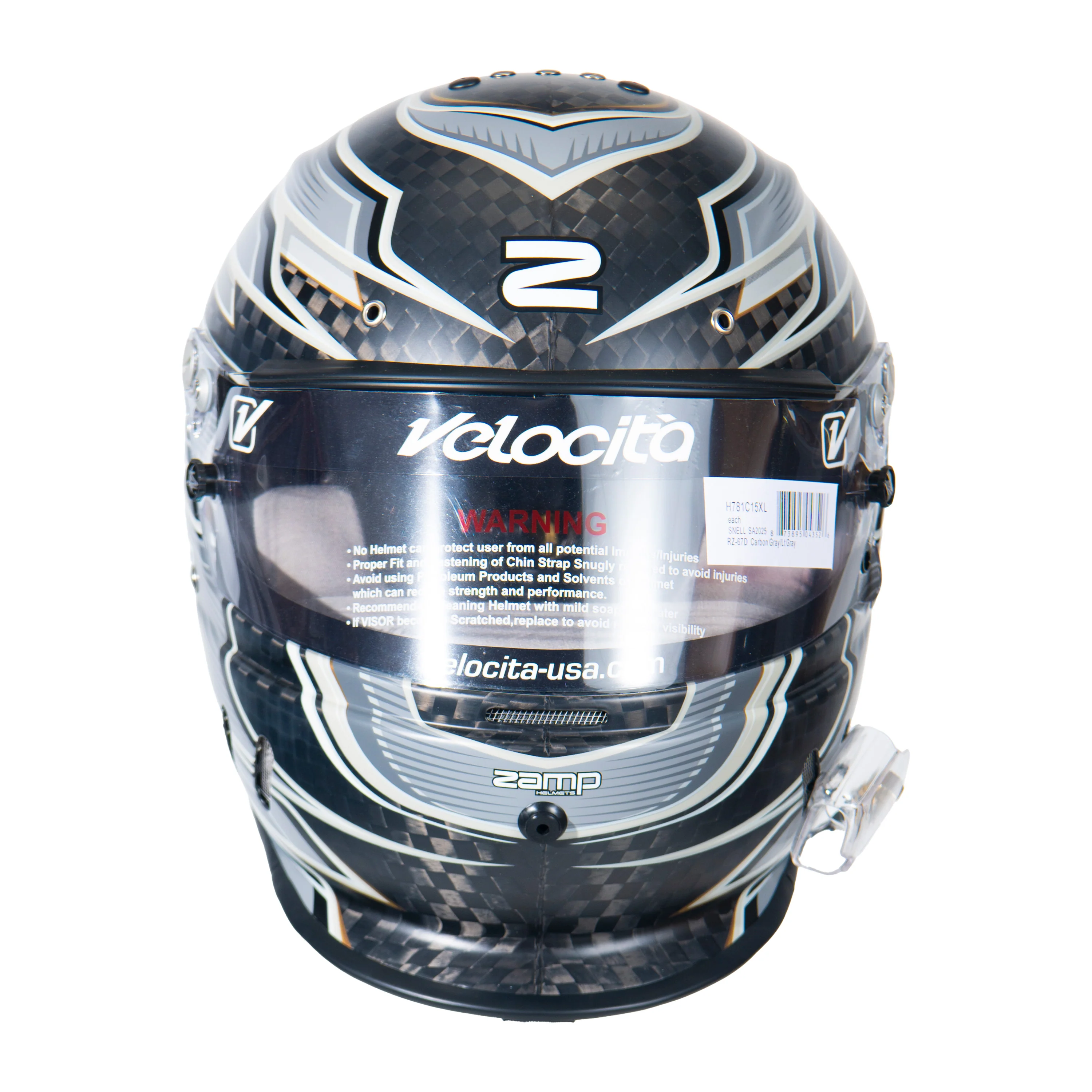 RZ-67 Pro Series-Carbon Fiber-Gray Graphic Helmet - Image 7
