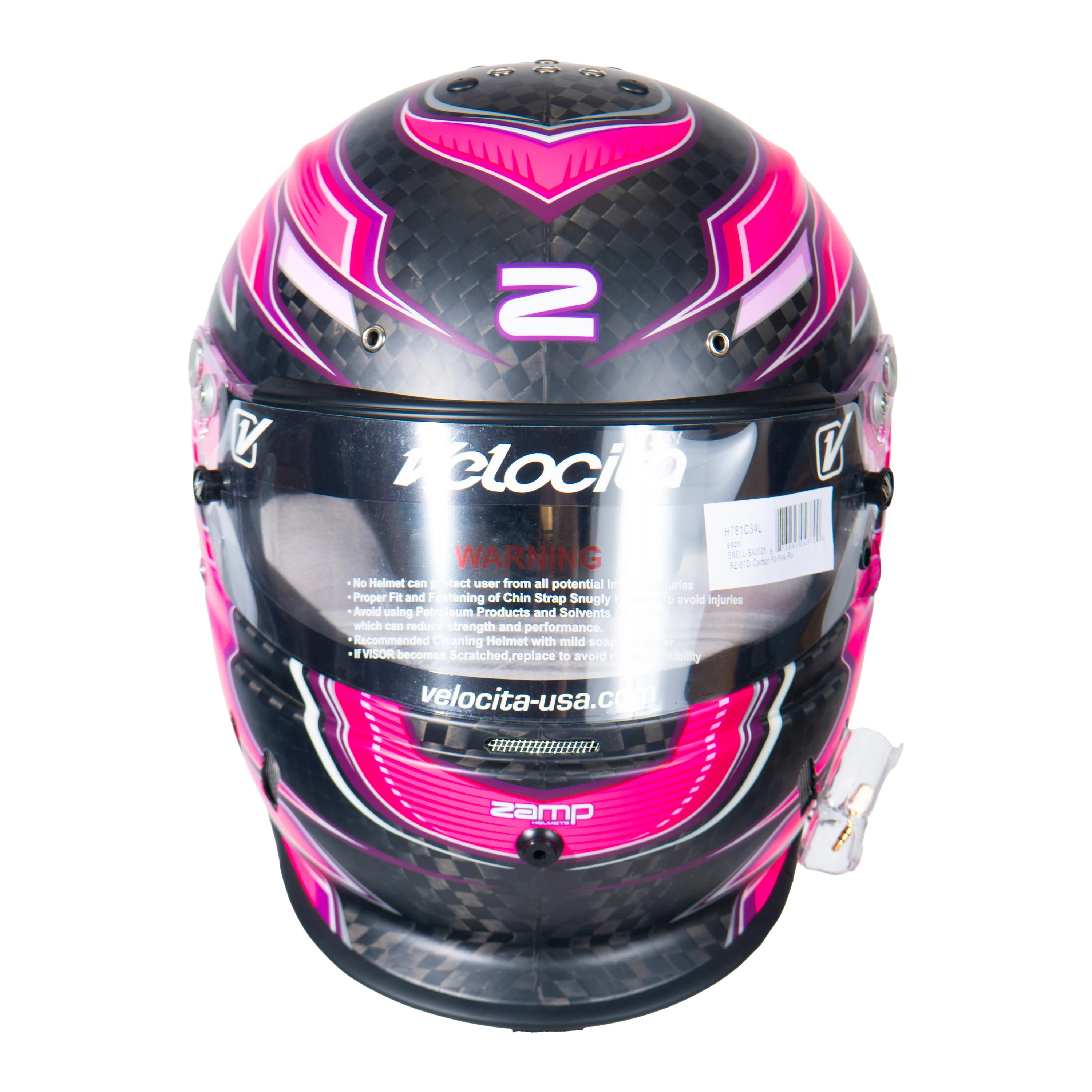 RZ-67 Pro Series-Carbon Fiber-Pink Graphic Helmet - Image 7