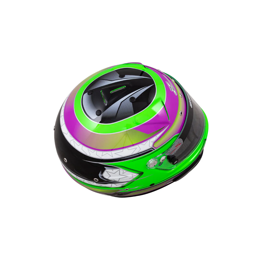 RZ-70 Pro Series Helmet Green/Purple - Image 4